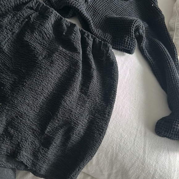 Free People Grey Textured Two Piece Skirt Set Size XS - Picture 2 of 6